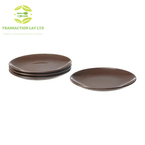 TRANSACTION LAY side plate, glossy brown, 20 cm