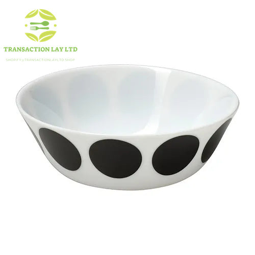 TRANSACTION LAY bowl, white black/dot pattern, 15 cm