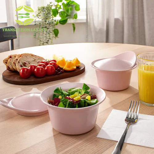 TRANSACTION LAY oven/serving dish with lid, matt light pink, 0.2 l