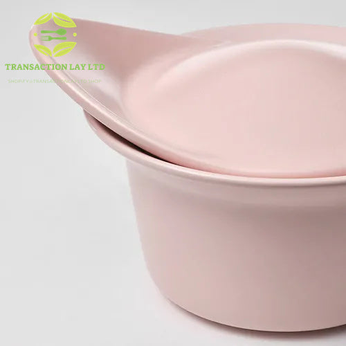 TRANSACTION LAY oven/serving dish with lid, matt light pink, 0.2 l