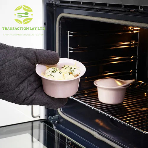 TRANSACTION LAY oven/serving dish with lid, matt light pink, 0.2 l