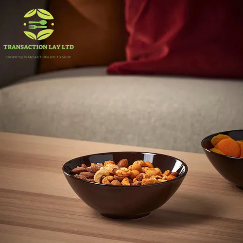 TRANSACTION LAY bowl, glossy brown, 16 cm